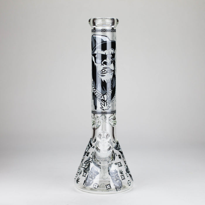 13″ 7mm Glass Beaker Bong [DCK-019] Glass Bong Canadian Distributor Black