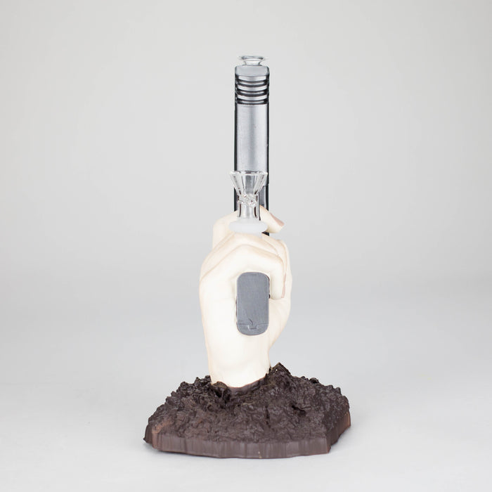 8″ Gun Shape Vinyl Bong – Black [SMKZ132] Resin · Silicone · Plastic Bong Canadian Distributor
