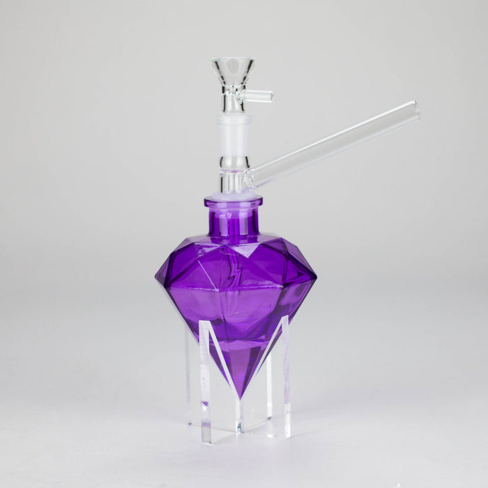7″ Diamond Soft Glass Bong [DWP50] Glass Bong Canadian Distributor Purple