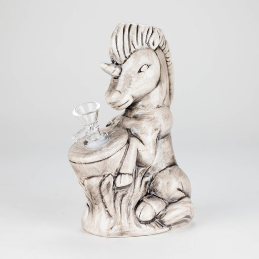 7" Sea Horse Design Ceramic Bong – Mythical Ocean-Inspired Collectible [ES089WP] Ceramic Bong Canadian Distributor