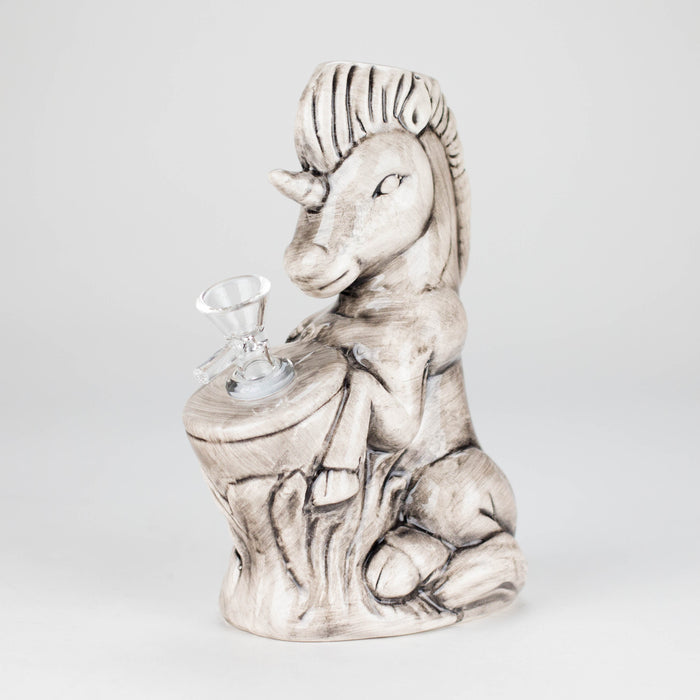 7" Sea Horse Design Ceramic Bong – Mythical Ocean-Inspired Collectible [ES089WP] Ceramic Bong Canadian Distributor