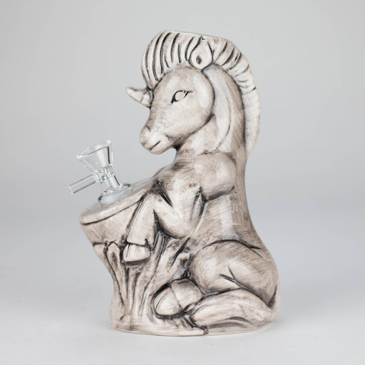 7" Sea Horse Design Ceramic Bong – Mythical Ocean-Inspired Collectible [ES089WP] Ceramic Bong Canadian Distributor