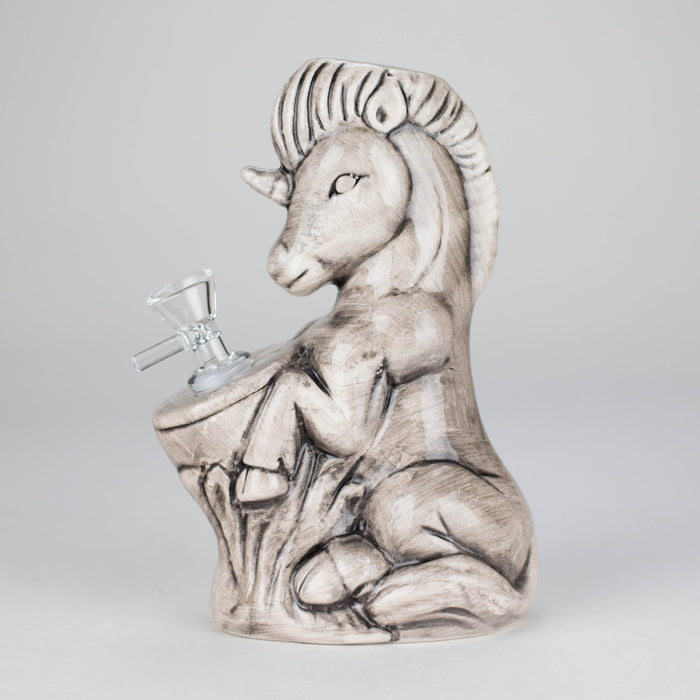 7" Sea Horse Design Ceramic Bong – Mythical Ocean-Inspired Collectible [ES089WP] Ceramic Bong Canadian Distributor