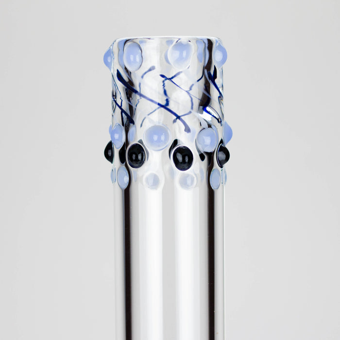 16″ Inside Out Jade Blue Color Tube Glass Bong [C2698] Glass Bong Canadian Distributor