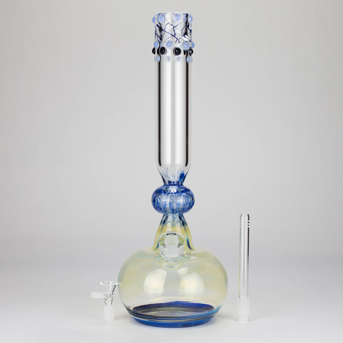 16″ Inside Out Jade Blue Color Tube Glass Bong [C2698] Glass Bong Canadian Distributor