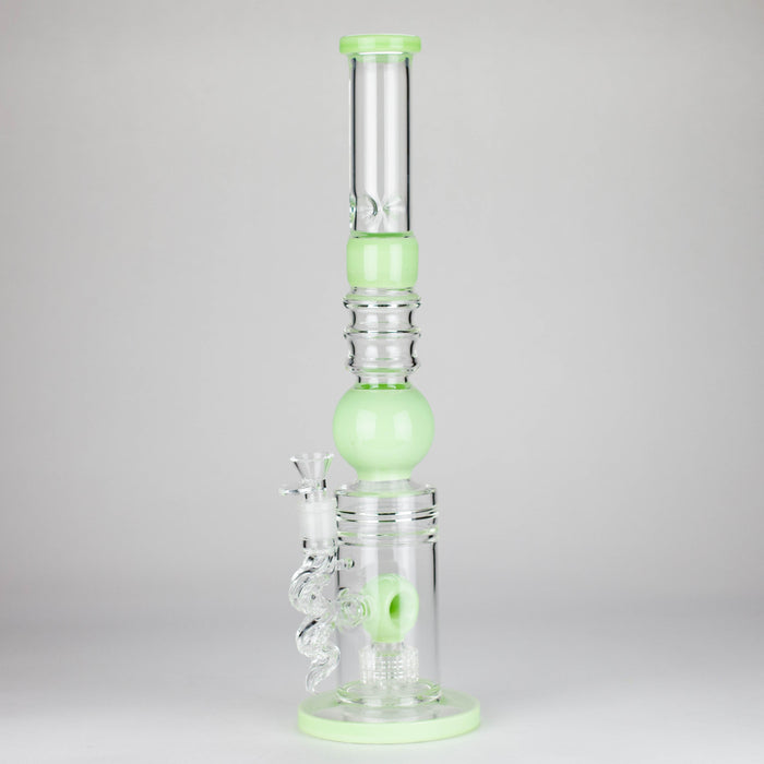 18.5″ Shower Head Perc Glass Water Bong [C2699] Glass Bong Canadian Distributor Milky Green