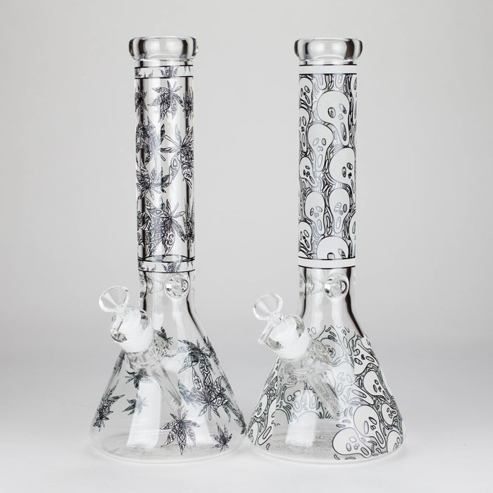 14″ Glow-in-the-Dark Glass Beaker Bong [C803x] Glass Bong Canadian Distributor