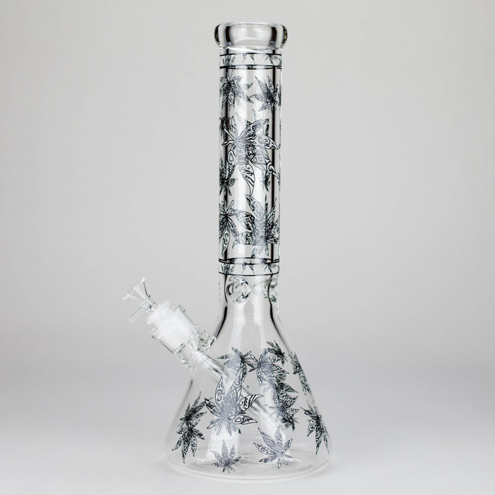 14″ Glow-in-the-Dark Glass Beaker Bong [C803x] Glass Bong Canadian Distributor