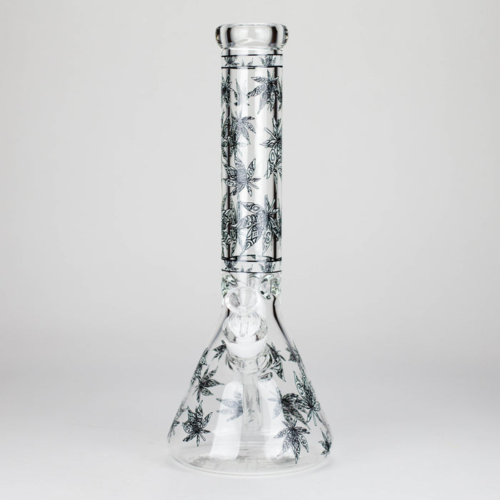 14″ Glow-in-the-Dark Glass Beaker Bong [C803x] Glass Bong Canadian Distributor