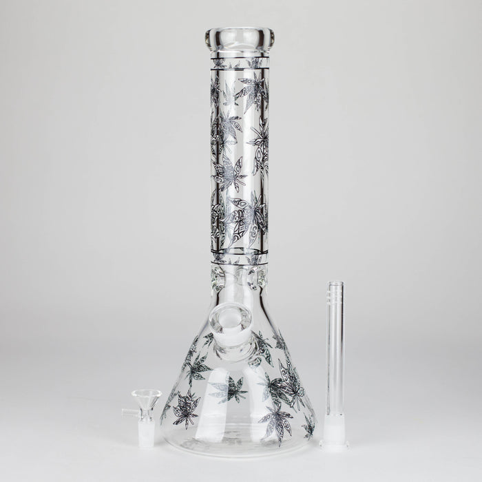 14″ Glow-in-the-Dark Glass Beaker Bong [C803x] Glass Bong Canadian Distributor