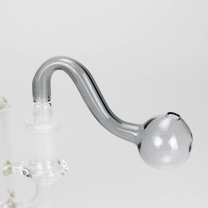 3.5″ U-Type Oil Burner Pipe – 14mm Glass Bubble Attachment [221021-2] Banger · Oil Burner Canadian Distributor Gray