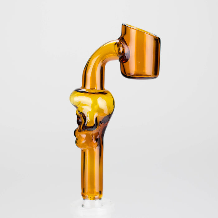 4" Unique Skull Design, 90-Degree Glass Banger [BN-600] Bowl · Banger · Oil Burner Canadian Distributor Yellow