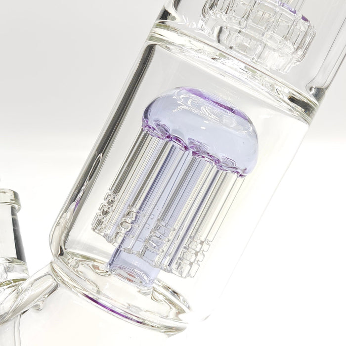 Fortune | 16" 7mm Double-Disk Percolator Beaker [1650PC-PK] Glass Bong Fortune