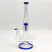 Fortune | 14" Double Inline Stemless to Grid Percolator Bong [1450PC] Glass Bong Fortune Blue