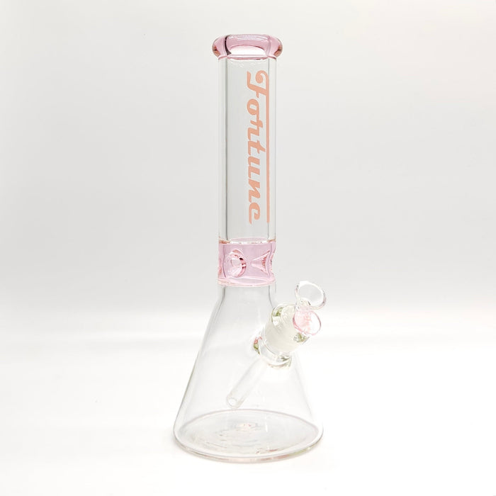 Fortune | 14" 7mm Accent Beaker [C145007] Glass Bong Fortune Pink