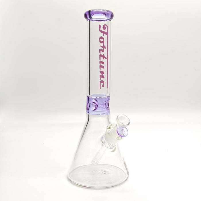 Fortune | 14" 7mm Accent Beaker [C145007] Glass Bong Fortune Purple