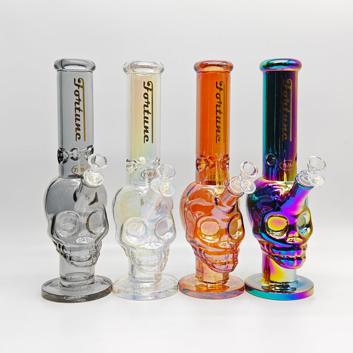 Fortune | Electroplated Skull 14" 7mm Glass Bong [SK144407E] Glass Bong Fortune