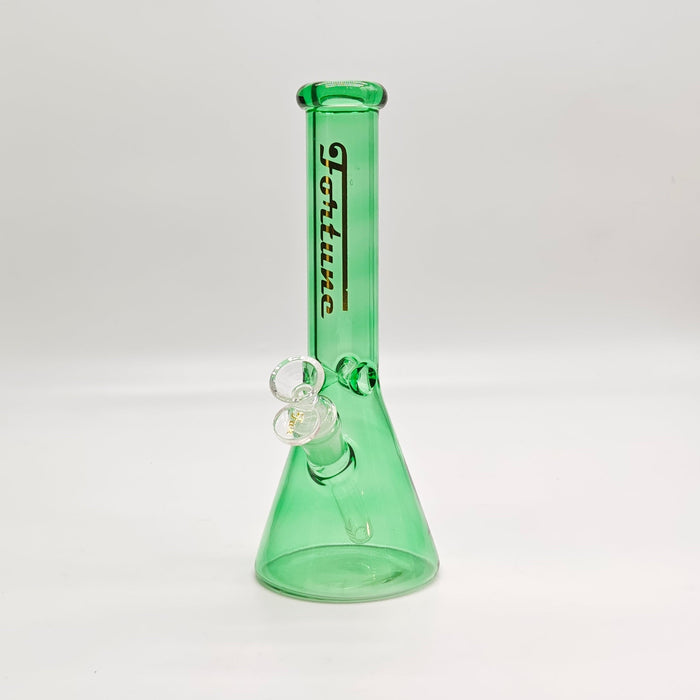 Fortune | 10" 4mm Assorted Colour Beaker Bong [CP103804] Glass Bong Fortune Green