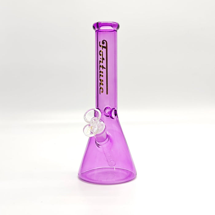 Fortune | 10" 4mm Assorted Colour Beaker Bong [CP103804] Glass Bong Fortune Purple