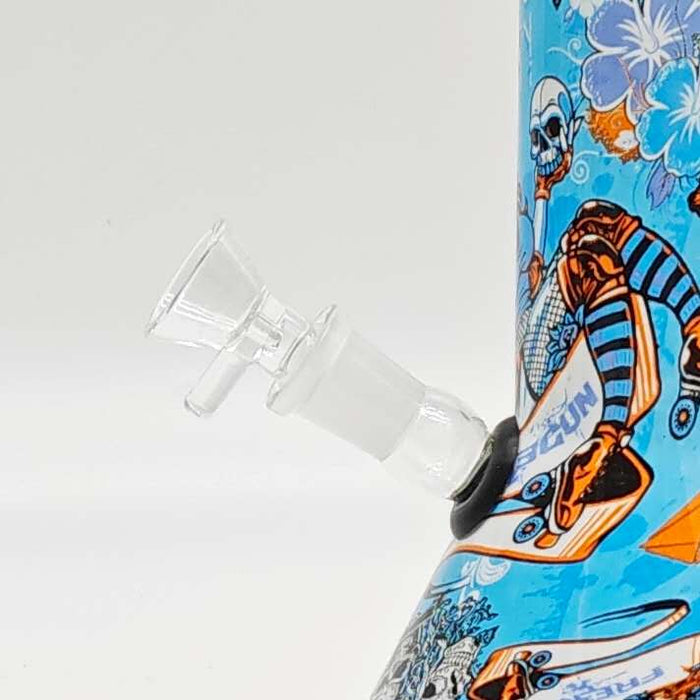 10" 5mm Hydrographic Cartoon Beaker-Assorted Design Glass Bong Super Supplys Inc