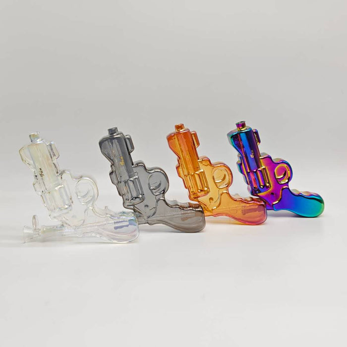 Electroplated 7.5" Pistol Glass Bong [SGun2-A] Glass Bong Fortune