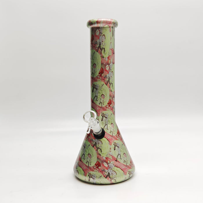 13" 7mm Hydrographic Glass Bong-Assorted Designs Glass Bong Super Supplys Inc