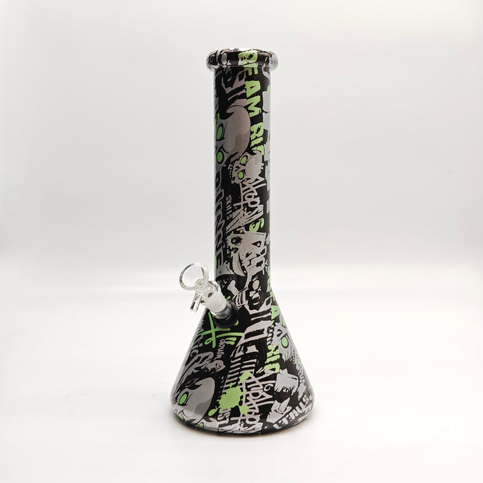 13" 7mm Hydrographic Glass Bong-Assorted Designs Glass Bong Super Supplys Inc