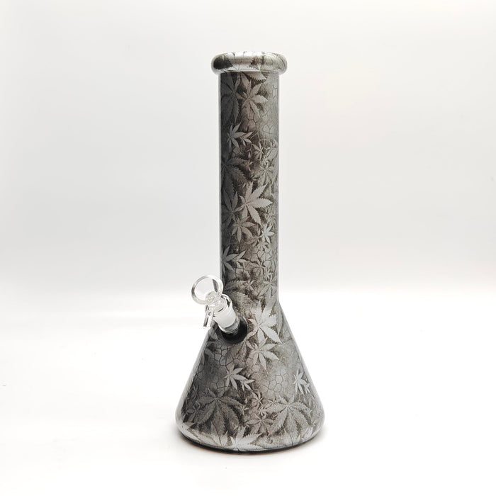 13" 7mm Calavera Hydrographic Glass Bong-Assorted Designs Glass Bong Super Supplys Inc