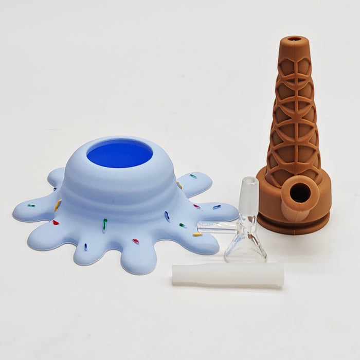 5.2" Ice Cream Silicone Water Pipe [SP1088] Resin · Silicone · Plastic Bong Super Supplys Inc
