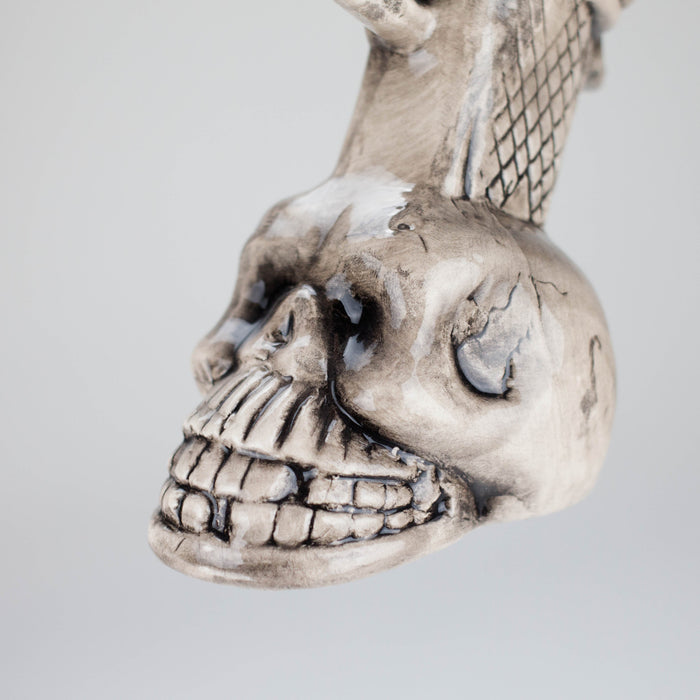 8" Skull Gun Ceramic Bong – Dark Art-Inspired Smoking Piece [ES090WP] Ceramic Bong Canadian Distributor