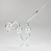 Skull Bent Glass Oil Pipe – 6.5" Curved Clear Burner Pipe Oil Burner NIBO Distribution