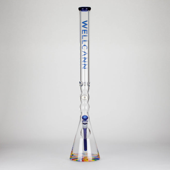 WellCann | 29" Curved Tube Beaker Bong – Heavy-Duty 7mm Glass with Thick Base Glass Bong Smoking Cat Distribution
