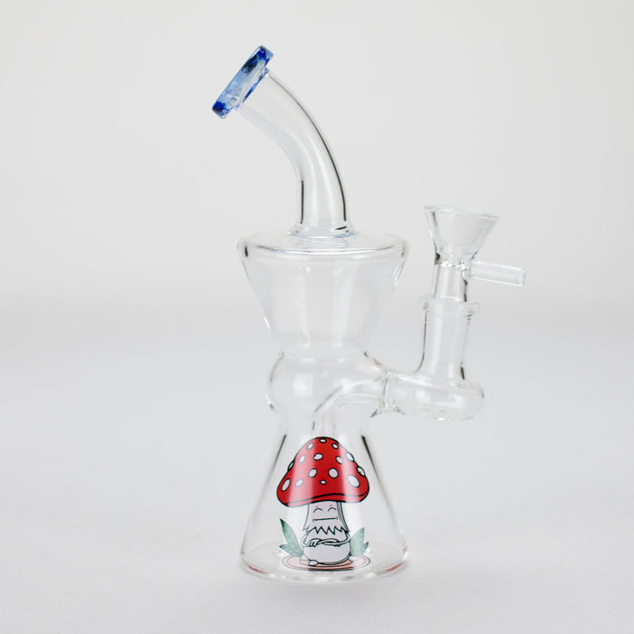 6.5″ Cartoon Print Glass Bong [F230829-4] Glass Bong Canadian Distributor Blue (Sticker 4)