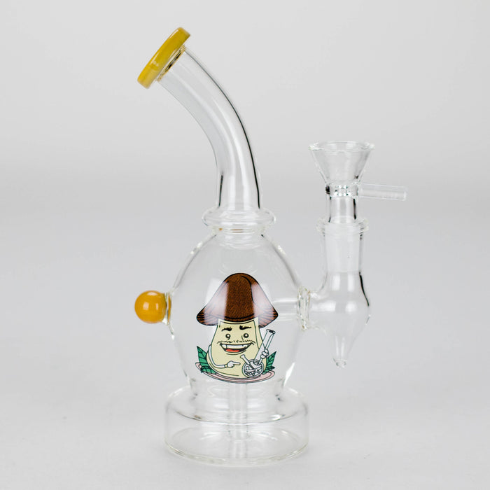 6.5″ Cartoon PrintGlass Bong [F230829-1A] Glass Bong Canadian Distributor Yellow(Sticker1)