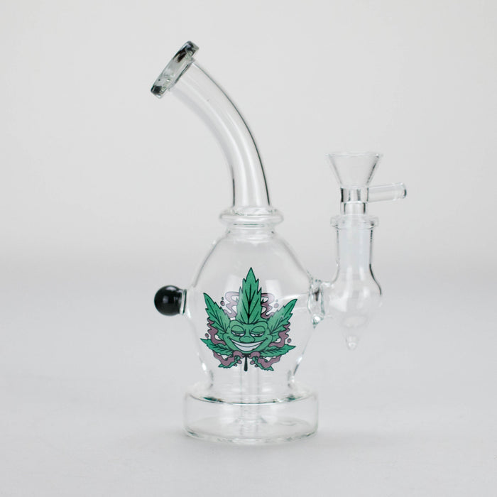 6.5″ Cartoon PrintGlass Bong [F230829-1A] Glass Bong Canadian Distributor Gray (Sticker 4)