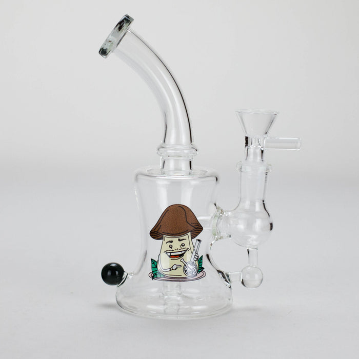 6.5″ Cartoon PrintGlass Bong [F230829-1B] Glass Bong Canadian Distributor Gray (Sticker 2)