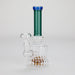 6" Stemless Glass Bong with Water Diffuser – 14mm Bowl Joint Glass Bong Bongzie Smokes Green
