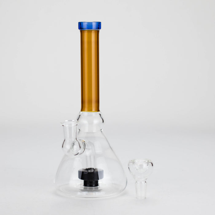 8.5" Stemless Glass Bong with Diffuser – Assorted Colors Glass Bong Bongzie Smokes