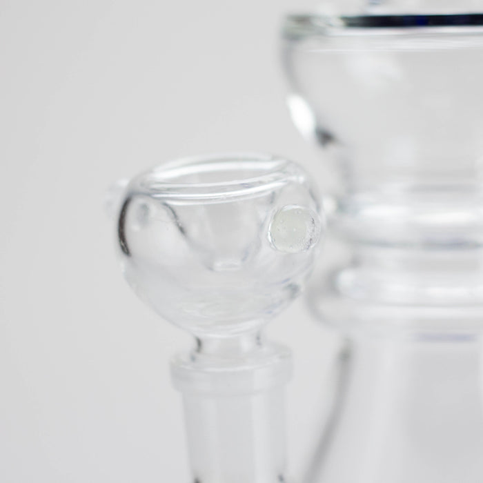 11" Stemless Glass Bong with Diffuser – 14mm Bowl Joint Glass Bong Bongzie Smokes