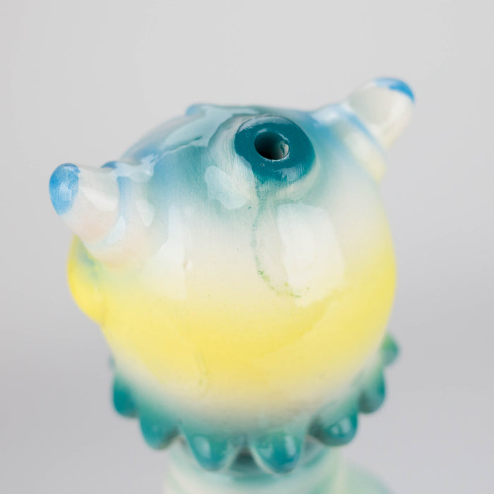 7″ Vintage Design Ceramic Bong – Unique Cyclops Monster Shape [ES079WP] Ceramic Bong Canadian Distributor