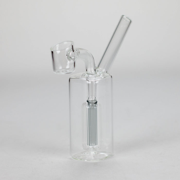 4″ Glass Dab Rig with Banger [G230806-5] Glass Rig Canadian Distributor Gray