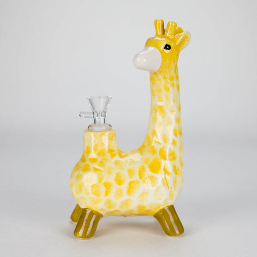 8" Vintage Jerry the Long Neck Ceramic Bong – Playful Giraffe-Inspired Design [ES093WP] Ceramic Bong Canadian Distributor