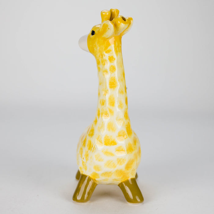 8" Vintage Jerry the Long Neck Ceramic Bong – Playful Giraffe-Inspired Design [ES093WP] Ceramic Bong Canadian Distributor