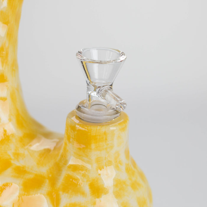 8" Vintage Jerry the Long Neck Ceramic Bong – Playful Giraffe-Inspired Design [ES093WP] Ceramic Bong Canadian Distributor