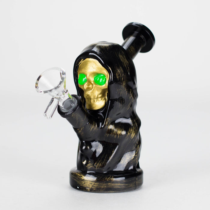 6″ Black Skull Soft Glass Bong [XY008] Glass Bong Canadian Distributor