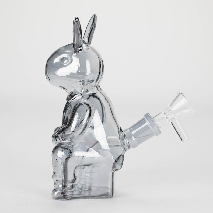 6″ Black Bunny Soft Glass Bong [XD006] Glass Bong Canadian Distributor