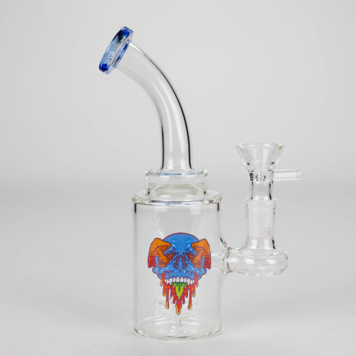 6.5″ Cartoon PrintGlass Bong [F230829-2A] Glass Bong Canadian Distributor Blue (Sticker 5)