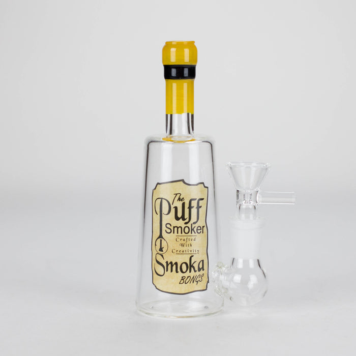 6″ Wine Bottle Design Glass Bong [G0923045] Glass Bong Canadian Distributor The Puff Smoker (Bottle 7)