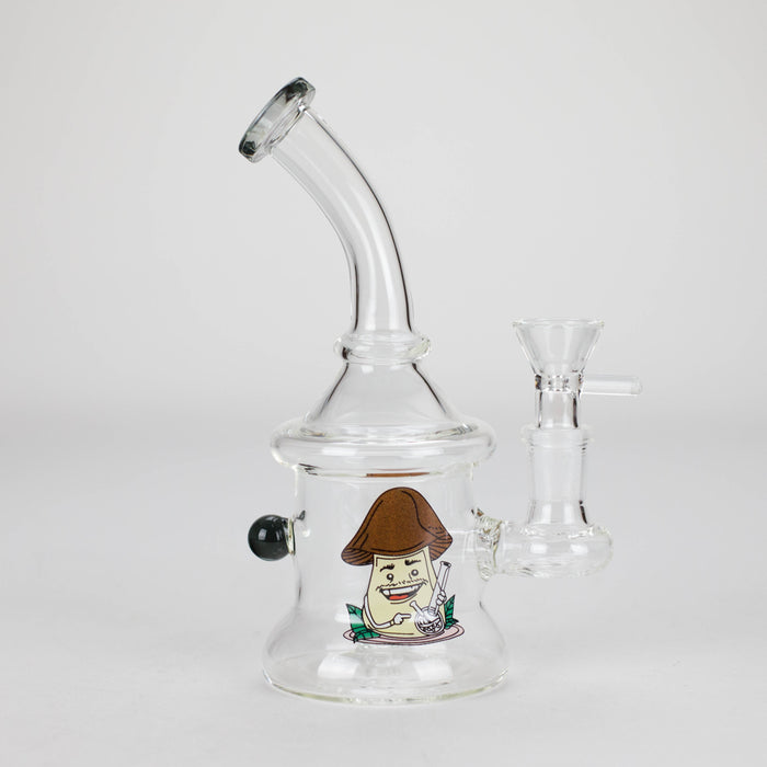 6.5″ Cartoon PrintGlass Bong [F230829-1E] Glass Bong Canadian Distributor Gray (Sticker 1)