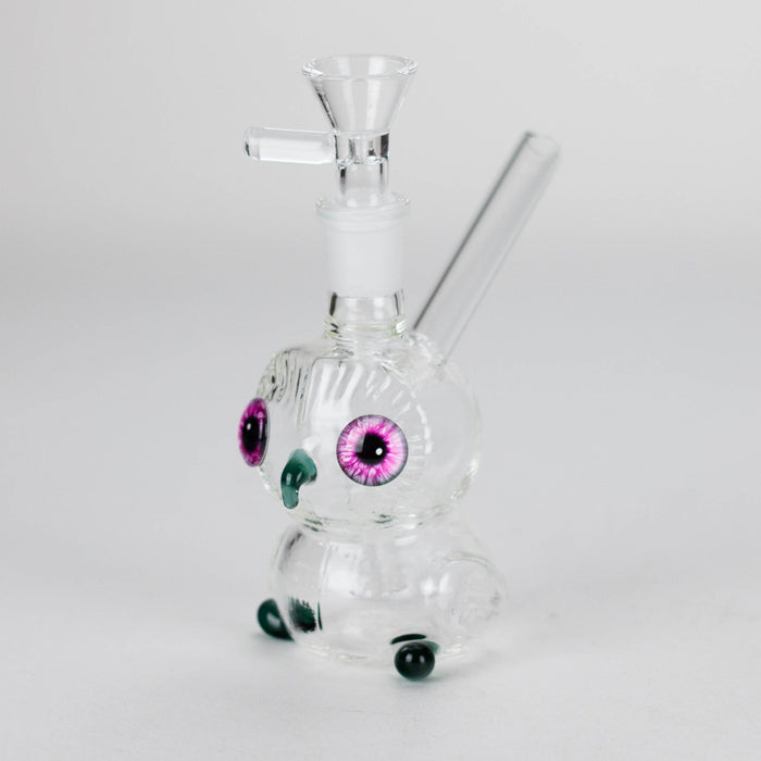 4″ Owl Glass Bong [F20230926-4A] Glass Bong Canadian Distributor Lake Green